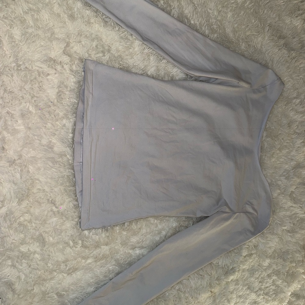 Gray Long Sleeve Top